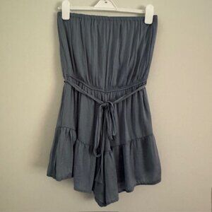She + Sky Light Blue Strapless Romper Size Medium NEW!!!